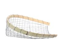 HANABASS Portable Steel Wire Prospecting Mineral Sieve Pan with Bamboo Handle, Sturdy Sorting Mesh Pan for Filtering Coal Residue and Yard Cleaning, Suitable for Garden and Outdoor Use