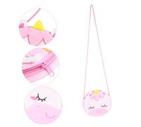 HANABASS Portable Unicorn Shape Mini Crossbody Bag for Adorable Pink Plush Shoulder Handbag Soft Wrinkle-resistant Material Key and Tissue Storage Lightweight Friendly Design