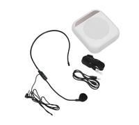 HANABASS Portable Voice Amplifier with Headworn Microphone Durable Metal Design for Teachers and Tour Guides Supports Playback and USB Input Versatile Sound for Various Applications
