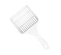 HANABASS Portable White Cat Litter Scoop with Comfortable Handle Durable Poop Filter Tool for Kitten Litter Cleaning Easy to Wash and Suitable for Various Cat Types