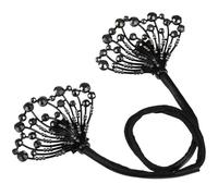 HANABASS Practical and Versatile Black Hair Bun Maker Clip Made of Metal and Cloth, Chic Decorative Hair Accessory for Styling Messy Buns and Updos