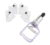 HANABASS Practical Vacuum Cupping Therapy Manual Body Massager Kit with Strong Suction for Relief and Muscle Relaxation Heart-Shaped Cups for Home Use and Family Care