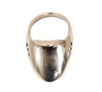 HANABASS Professional Brass Finger Guard Set for Archery Bowstring Control | Portable Single Finger Design, Polished Smooth Surface, Fits Left or Right Hand, Leather Spacer Fastening Option