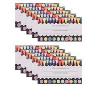 HANABASS Punch Cards Paper Reward Cards 200pcs Versatile Punch Design with Blank Back for Classroom Rewards and Business Loyalty Programs for Student Tracking and Teacher