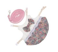 HANABASS Rabbit Costume Leash Decorative Lace Dress Full Outfit for Pet Bunny m Size Floral Photography Prop for Indoor Use