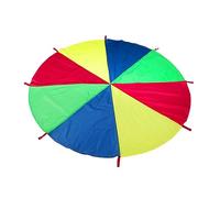 HANABASS Rainbow Parachute for Diameter Lightweight Cooperative Game Prop with Handles for Outdoor Fun for Kindergarten and Parent Activities