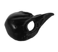 HANABASS Realistic Black Bird Skull Beak Mask for Masquerade Ball and Halloween Costume, Gothic Raven Skull Mask with Adjustable Fit, Scary Cosplay Accessory for Party and Photo Props