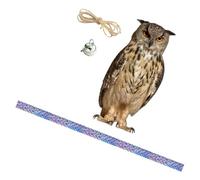 HANABASS Realistic Hanging Owl Ornament with Bell, Rotates with The Wind, Made of Sturdy Pp and Hemp Rope, for Ceilings and Windows to Frighten Birds in Garden Or Outdoor Spaces