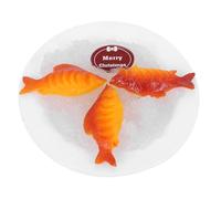 HANABASS Realistic Miniature Seafood Tray Yellow Croaker King Crab Food Model for Kitchen Plate Prop Decorative Faux Seafood Display for Photography Teaching and Visual Marketing