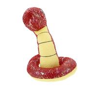 HANABASS Realistic Plush Snake Tricky Prank Prop for Halloween April Fools Day Festival Decor Red Cartoon Stuffed Animal for Scaring Friends and Pet Entertainment