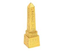 HANABASS Resin Obelisk Figurine Egyptian Obelisk Ornament Small and Delicate Creative Design Golden Color Wear Resistant Long-term Usage Decorative Sculpture for Home Décor