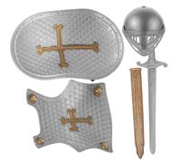 HANABASS Retro Armour Costume for Cosplay Dress Up with Shield Lightweight and Durable for Role Play and Parent Interaction