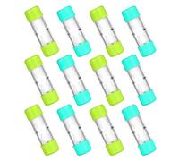 HANABASS Rgp Contact Lens Case 12pcs with Left Right Marked Compartments, Leakproof Hard Protective Storage Box for Travel and Daily Use, Portable Rigid Gas Permeable Lens Soaking