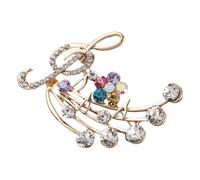 HANABASS Rhinestone Musical Note Brooch Pin Sparkling Lapel Pin for Women Sweaters Jackets Coats and Backpacks Premium Alloy Music Symbol Accessory for Elegant Outfit Enhancement