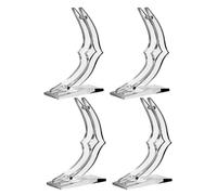 HANABASS Rose Holder Stand Decor Styles and Acrylic , for Single Stem Roses 4pcs Moon-shaped Display Base , Prevents Tipping , Versatile Support for Office Decor