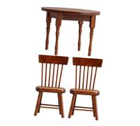 HANABASS Scale Dollhouse Table Chair Set Miniature Living and Dining Furniture for DIY Playhouse Realistic Tiny Home Decor Models Enhancing Creativity and Spatial Skills