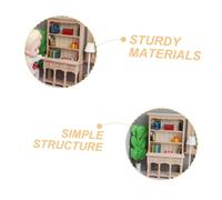 HANABASS Scale Mini Furniture for Dollhouse Decoration Three Door Storage Cabinet for DIY Miniature Bedroom Scene and Craft Accessories
