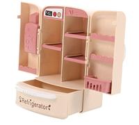 HANABASS Scale Tiny Refrigerator for Kitchen Miniatures Pretend Play Compact Decor Accessory for Creative Fun