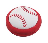 HANABASS Silicone Mini Coin Purse with Zipper Baseball Pattern Sports Ball Shape Small Change Pouch Earphone Protective Case Portable Wallet for Travel and School