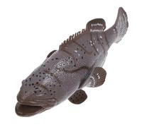 HANABASS Simulation Grouper Fish Figurine Realistic Plastic Sea Fish Model for Desktop Decoration Lightweight and for Sea Animal Lovers for Home Aquarium Decor
