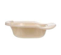 HANABASS Sitz Bath Wash Basin for Postpartum Care Women Private Parts Cleaner Beige Portable Toilet Seat Basin with Side Handle and Space-Saving Hanging Design for Pregnant and Elderly Use