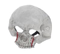 HANABASS Skull Foam Half Face Mask Lightweight Halloween Skeleton Accessory for Adult Costume Parties Detailed Bloody Eye Design for Masquerade Gothic and Pirate Outfit Compatible