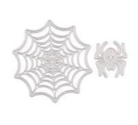 HANABASS Spider Web Embossed Cutting Die Metal Mold Halloween Craft Template 8.5Cm X 8.5Cm for Scrapbook and Making