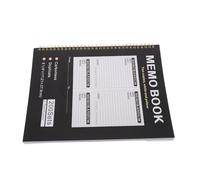 HANABASS Spiral Bound Phone Message Book 2-part Carbonless A4 Record Pad | Black Paper Sheets, Easy Archiving and Flipping, for Retail Staff, Receptionists, Hotels and Dispatch