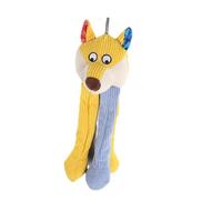 HANABASS Squeaky Crinkle Paper Dog for Small Dogs and Puppies - Interactive Yellow Bear Plush Chew for Noise-making Play and Teething Enrichment