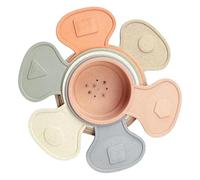 HANABASS Stackable Bath Cups Educational Nesting for Boy Girl Bright Animal Design Creative Playset to Develop Color Recognition and Social Skills