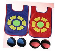 HANABASS Sticky Ball Vest for EVA Balls Outdoor Game for Motor Skill Development Self Adhesive Training Props for Kindergarten and Group Play Blue Red