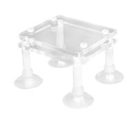 HANABASS Suction Cup Pump Rack for Fish Tank Submersible Pump Acrylic Double-layer Shockproof Holder with Space-saving Design for Stable Fixing