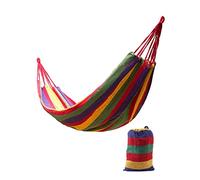 HANABASS Swing Sleeping Bed Double Thickened Canvas Camping Hammock with Two Bind Ropes and Bag Packing, Easy to Carry and Safe to Use, for Outdoor and Camping