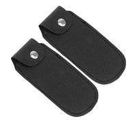 HANABASS Ten-hole Harmonica Storage Pouches Made of Lightweight Black Imitation Leather 2pcs Portable Suitable for Blues Harmonica Protection and Music Accessories
