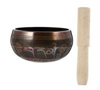 HANABASS Tibetan Singing Bowl Set 8cm Copper Meditation Sound Bowl with Wooden Striker Handcrafted Yoga Therapy Tool for Mindfulness and Sound Healing Sessions