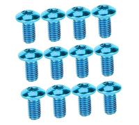 HANABASS Titanium Steel Brake Pad Screws with Easy Installation and Wide Compatibility 12pcs Mountain Bike Screws M5x10mm for Bicycle Brake Rotor Suitable for Bmx and E-bikes