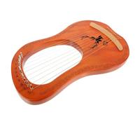 HANABASS Tone Lyre Harp Wooden Musical Instrument String Lyre Harp for Delicate Playing Vintage Style