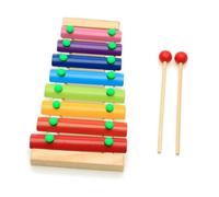 HANABASS Tones Knock Piano Wooden Musical for Enlightenment Instrument Eye Coordination Development for Early Childhood Education and Sensory Play Random Color