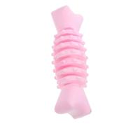 HANABASS Tpr Chew Bone Dog for Puppies Interactive Durable Pet with Milk Flavor Soft Non Toxic for Puppy Teeth Cleaning and Boredom Relief Pink