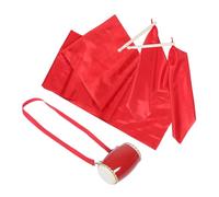 HANABASS Traditional Chinese Waist Drum Set for Folk Dance Celebrations Hand Drum Drumsticks Strap and Scarf for Percussion Instrument