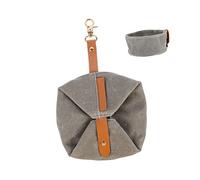 HANABASS Travel Dog Bowls Portable Puppy Folding Bowl Canvas Feeding Dish Smooth Licking Surface Easy to Wash Stable for Pet