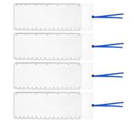 HANABASS Ultra-thin Bookmark Page Magnifier and 6-inch Ruler 4pcs for Reading with 3x Magnification Pvc Material Handheld Reading Magnifier Reduces Eye Strain Suitable for Seniors