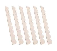HANABASS Unfinished Scalloped Wood Trim 6Pcs for Cabinet and Wall DIY Projects with Easy-to-Paint Surface and Unique Edge Design for Home Decoration