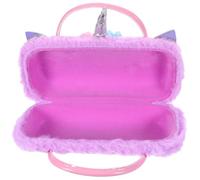 HANABASS Unicorn Glasses Case for Girls Portable Handheld Eyeglass Pouch with Plush and Pu Material Protecting Frame from Damage and Scratches, for Daily Use or Ski Accessories