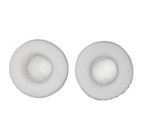 HANABASS Universal White round Headphone Cushions Replacement Ear Pads with Protein Leather Material for Comfortable Wear and Maintaining Sound Quality, 80mm Diameter Suitable for Over-ear