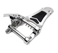 HANABASS Vibrato Tremolo Bridge Tailpiece Manually Creating Vibrato Little Force Vintage Style Chrome Material Silver Finish for Archtop Hollow Semi-hollow Jazz Guitar for Flat Body