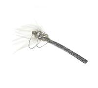 HANABASS Vintage 1920s Tassel Headpiece for Women with Crystal and Polyester Plume Headband, Elegant Photography Prop for Banquets and Evening Parties, Classic Glamorous Hair Accessory
