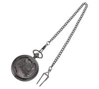 HANABASS Vintage Mechanical Pocket Watch Retro Hollow Train Head Design Roman Numerals Manual Winding Black Flip Cover Necklace for Adults