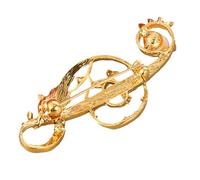 HANABASS Vintage Men S Alloy Pearl Brooch with Music Note Design Golden Freshwater Pin for Suit Collar Decorative Lapel Accessory for Formal Wear and Special Occasions