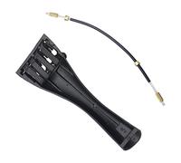 HANABASS Violin Tailpiece for 4/4 and 3/4 Size with 4 Fine Tuners and Tailgut Wire, Aluminium Alloy and Plastic Replacement Part Easy to Tune Ready to Use Accessory for Violin Lovers